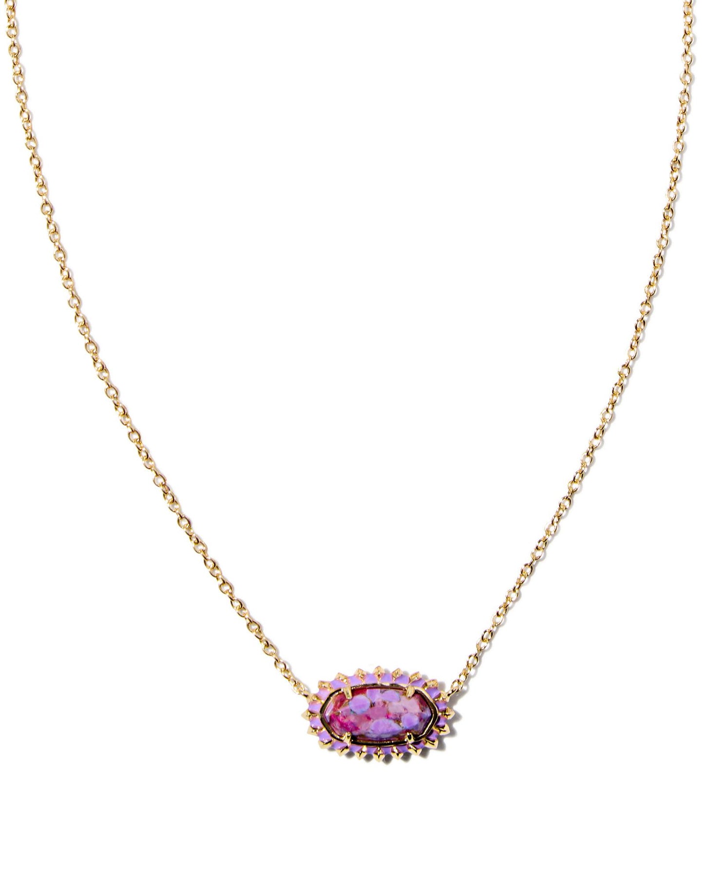 Kendra Scott Elisa Color Burst Frame Short Pendant Necklace