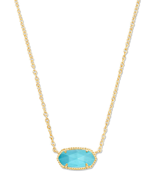 Kendra Scott Gold Turquoise Necklace
0.63'L x 0.38'W stationary pendant, 15' chain with 2' extender
Gold Plated Over Brass
Lobster claw closure
Turquoise