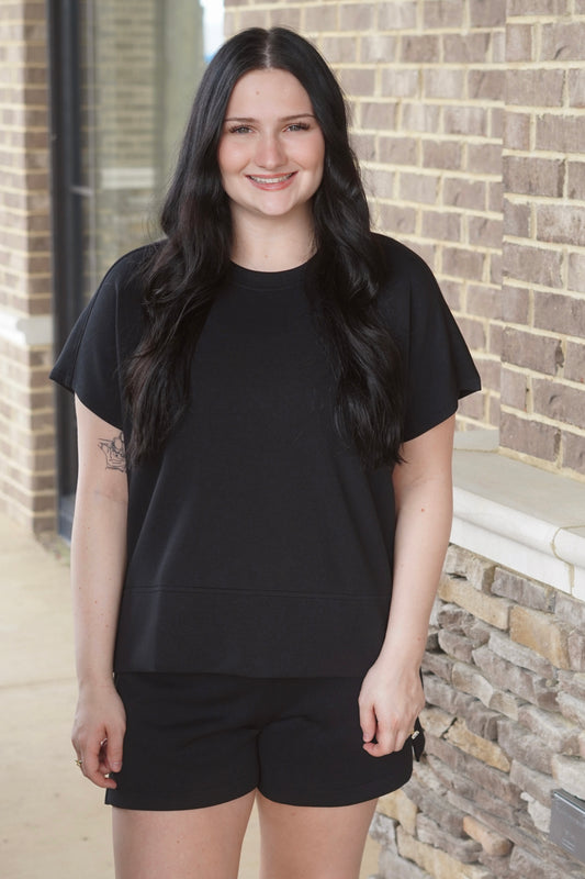 Spanx Airessentials Crewneck Tee Very Black