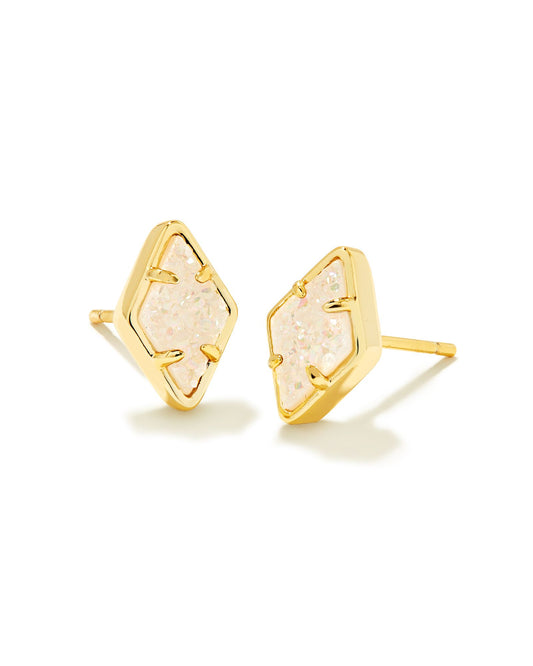 Sweet, subtle, and with just a touch of shine, the Kinsley Gold Stud Earrings in Iridescent Drusy are an elevated take on an everyday essential. Featuring diamond-cut stones, this petite pair adds a contemporary feel to any ear stack to create an always-chic look