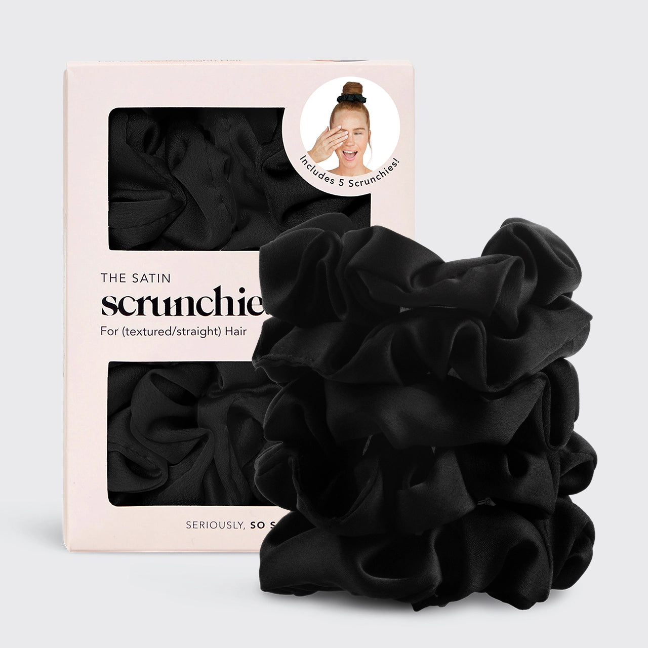 Black Satin Sleep Scrunchies