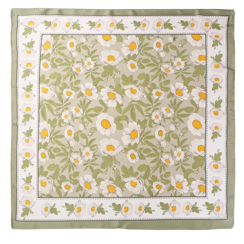 Spring Meadow Daisy Silky Feel Scarf