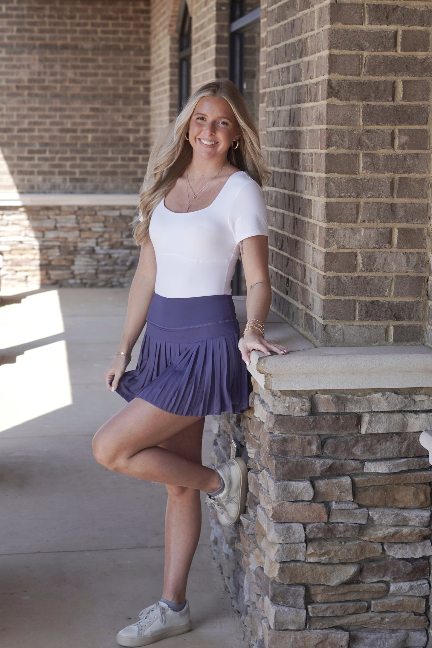 Gold Hinge 15" Pleated Skirt