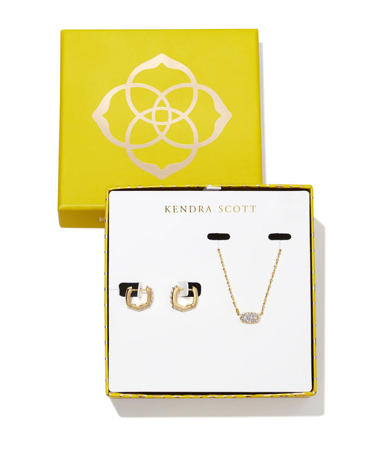 Kendra Scott Grayson Huggie and Pendant Gift Set