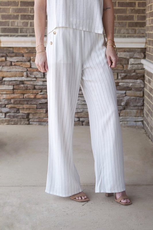 Parker Pin Stripe Linen Pants