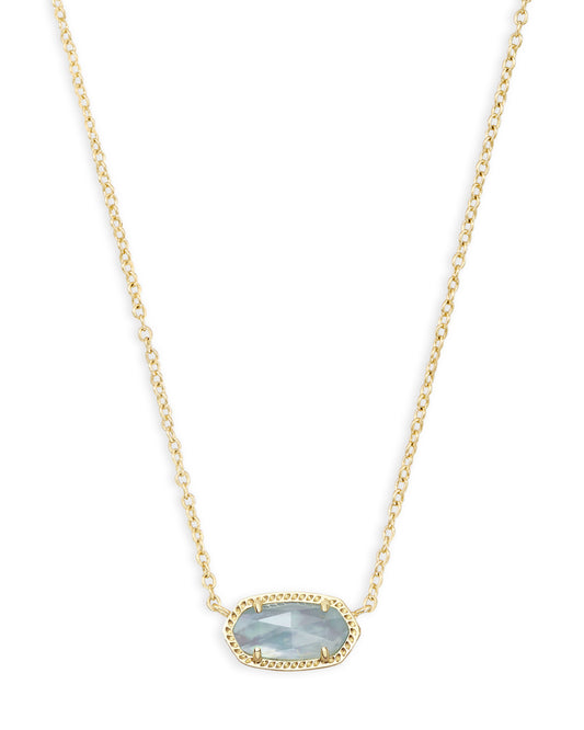 Kendra Scott Elisa Necklace Gold Light Blue Illusion