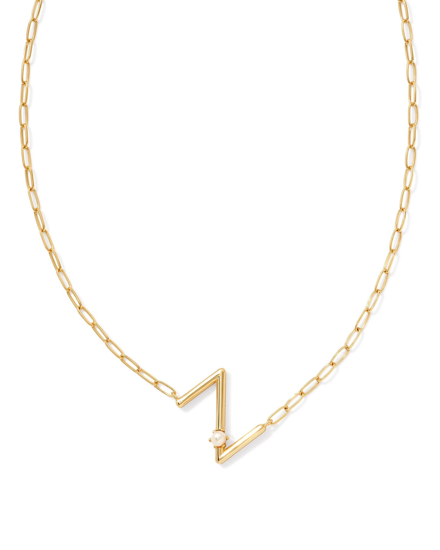 Kendra Scott Pearl Letter Pendant Necklace