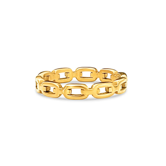 Gold dainty chain ring