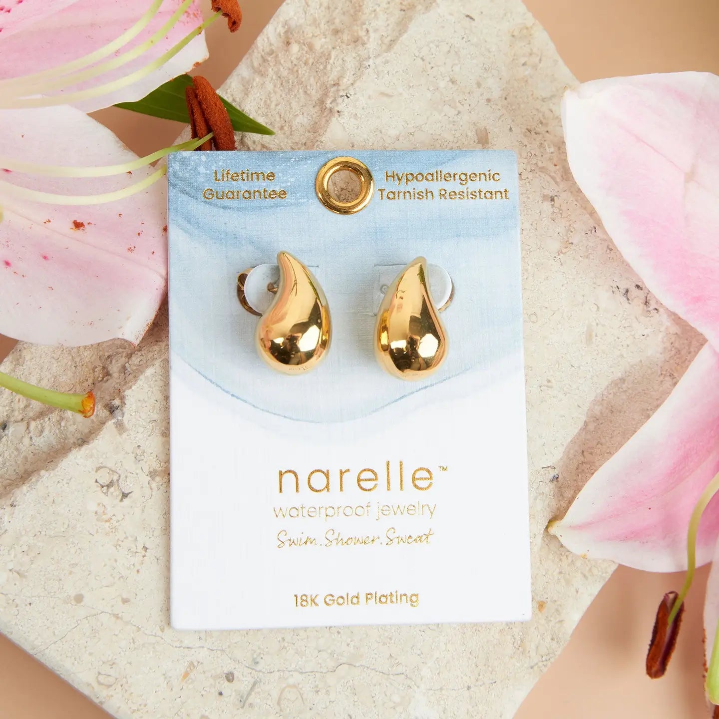 Tear Drop Earrings Gold