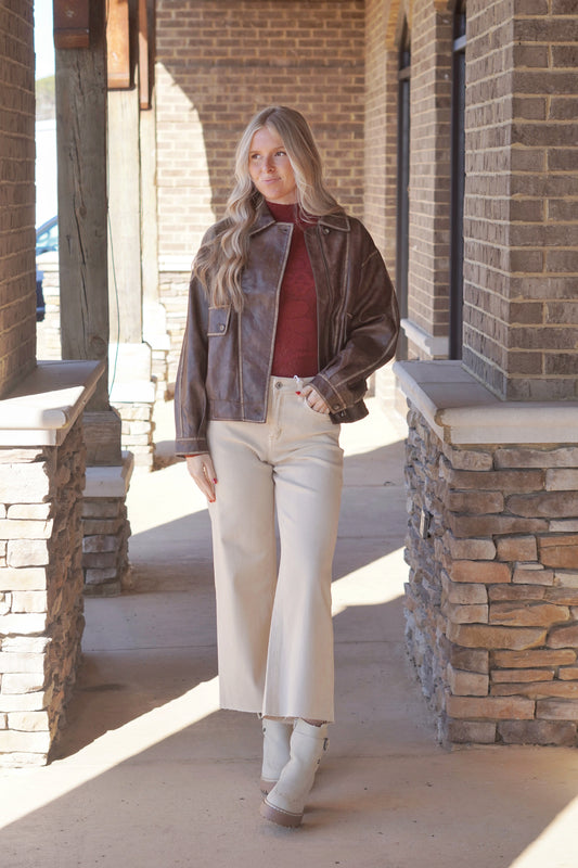 Swan Wide Leg Cropped Jeans