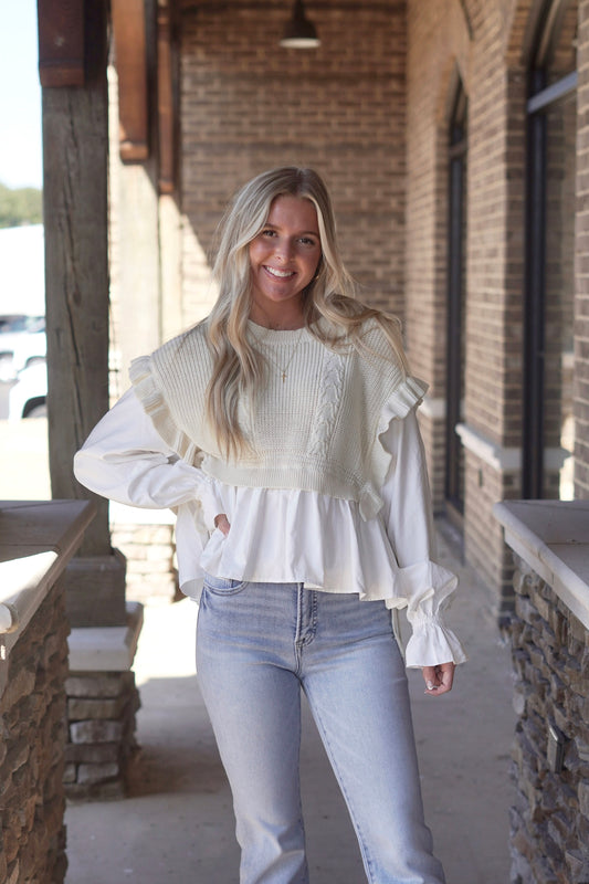 Falling For You Knitted Blouse