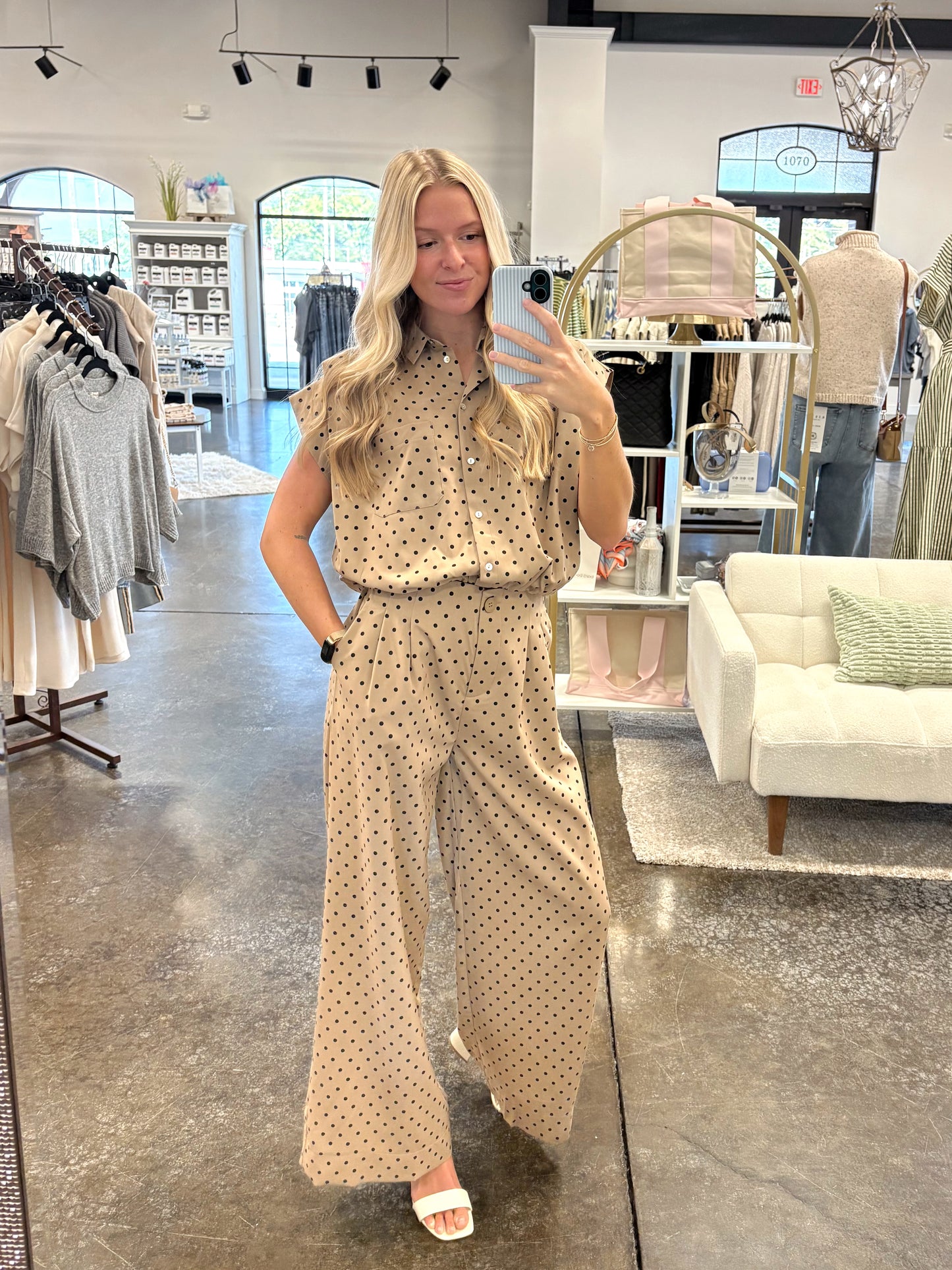Darling Dotted Pleated Pants