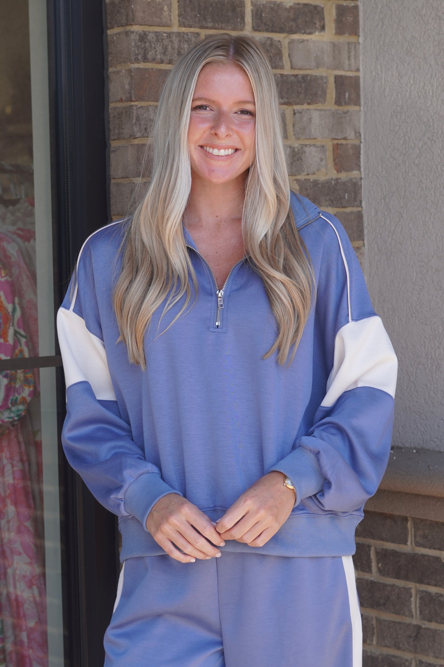 Delaney Dusty Blue Pullover