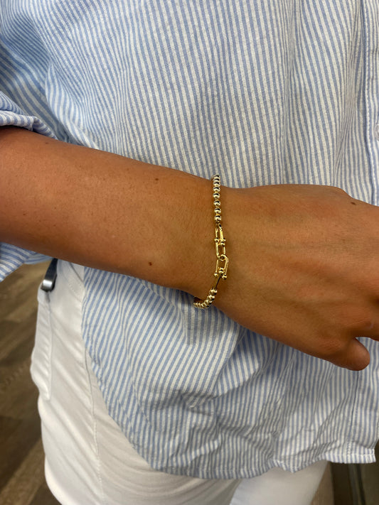 Hardware Gold Beaded Bracelet