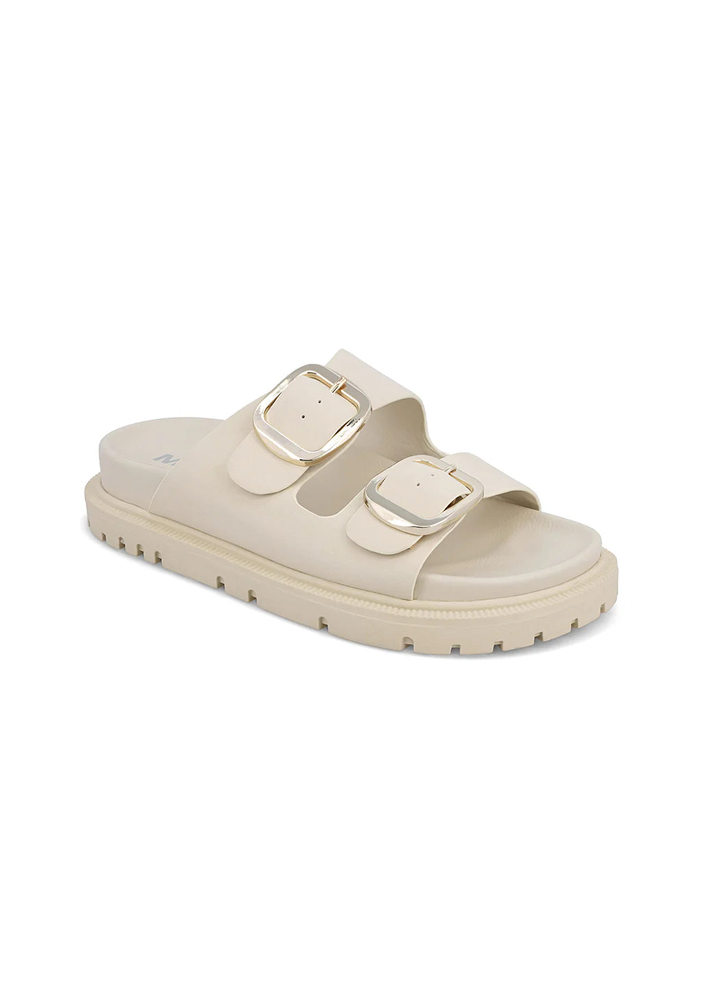 Mia Seashell Slide,. dual-buckle strapped sandal, signature contoured footbed, Adjustable Buckle Straps
Color: Bone