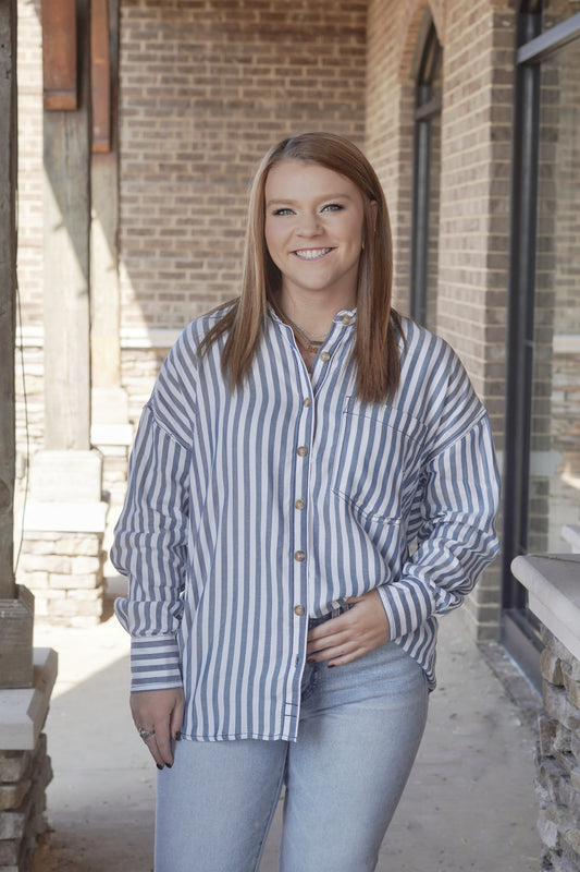 Sophia Striped Button Down Shirt