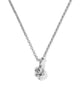 Sliver necklace with a sculptural knot pendant