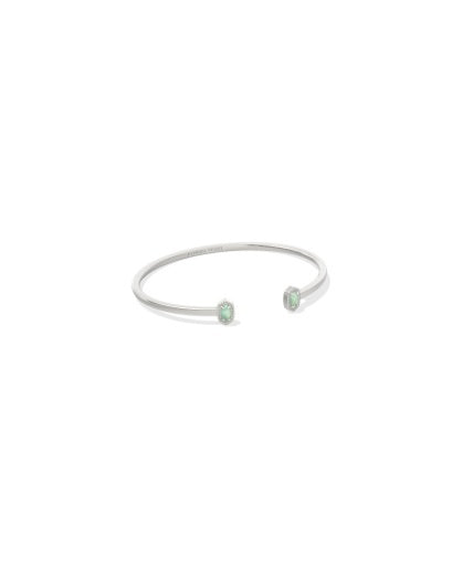 Kendra Scott Mini Elton Cuff Bracelet Green Opal