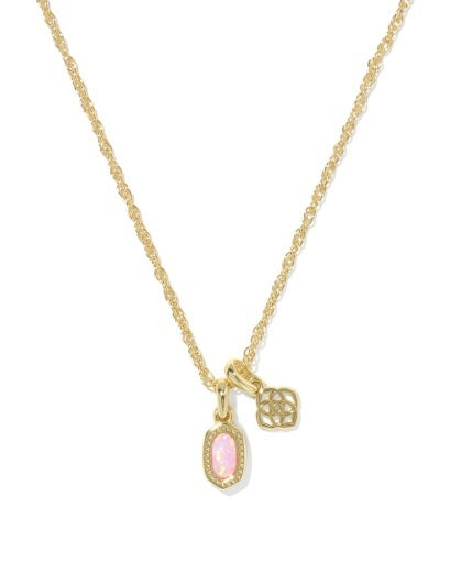Kendra Scott Mini Elisa Dira Necklace in Light Pink