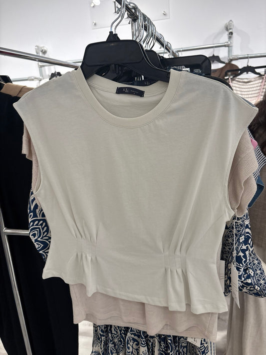 Ivory Pintucked Top