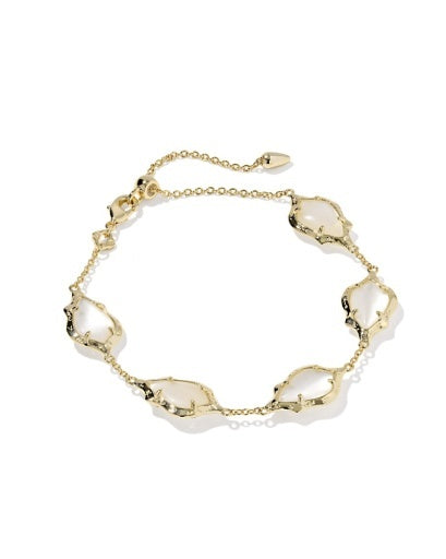 Kendra Scott Adriana Scallop Frame Delicate Chain Bracelet