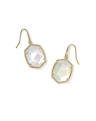 Kendra Scott Daphne Frame Drop Earrings Ivory Mother of Pearl