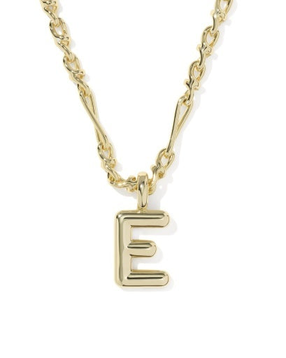 Kendra Scott Bubble Letter E Short Pendant Necklace