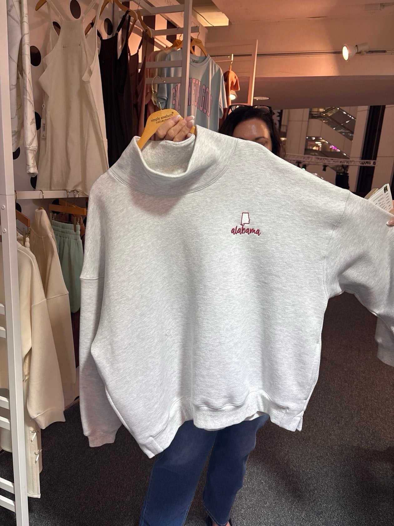 Alabama Crimson Comfort Mockneck