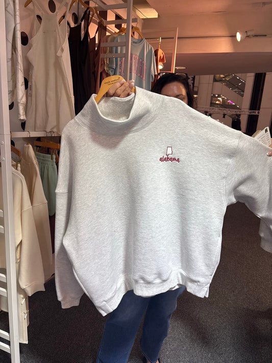 Alabama Crimson Comfort Mockneck