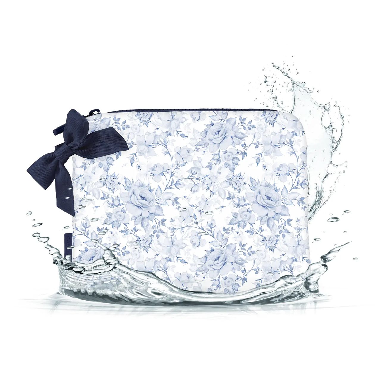 Case-mate Something Navy Bow Crinkle Makeup Bag
