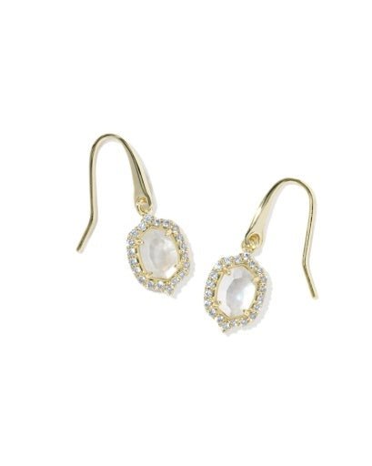 Kendra Scott Mother-of-Pearl Daphne Crystal Frame Drop Earrings
