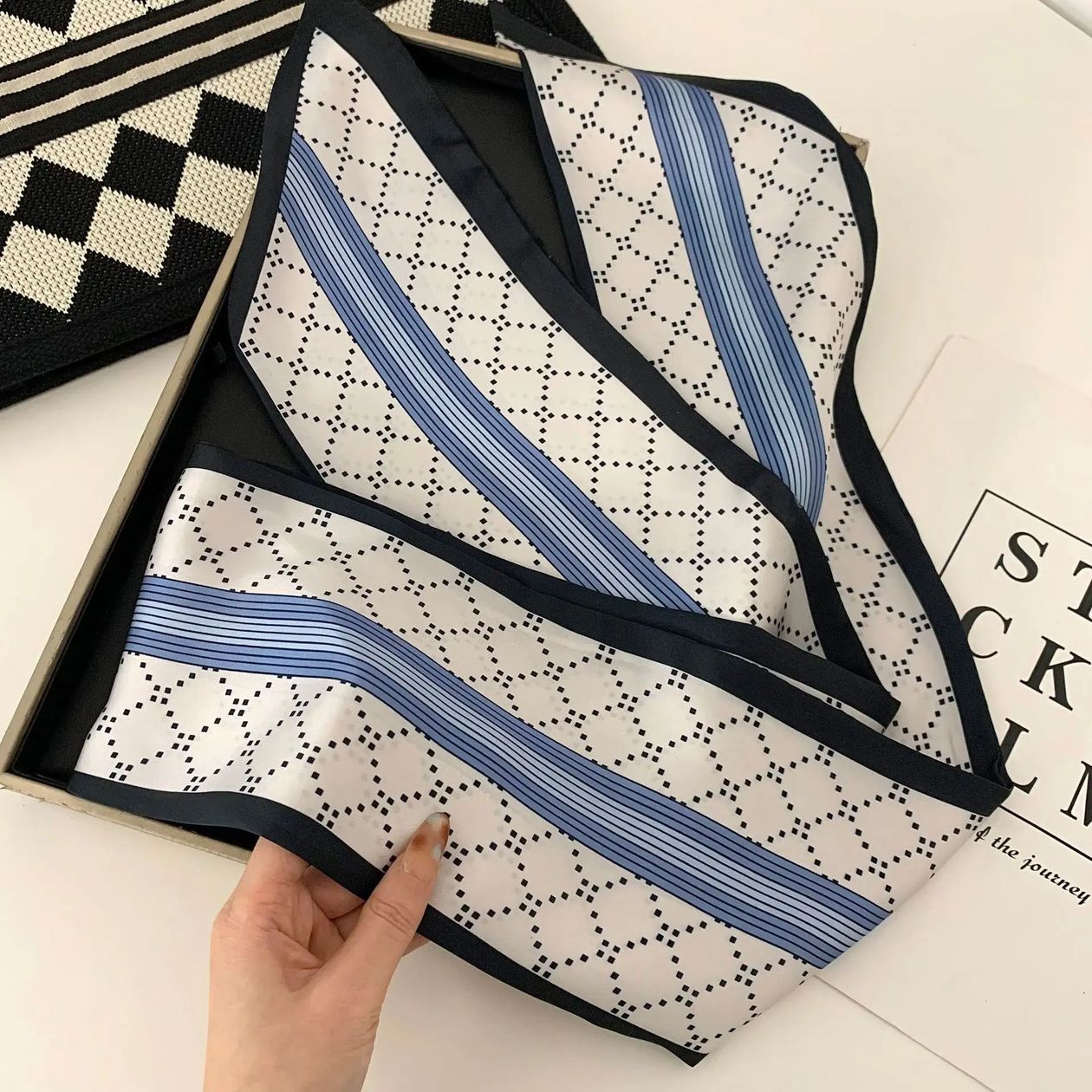 Retro Multi-Functional Ribbon Scarf