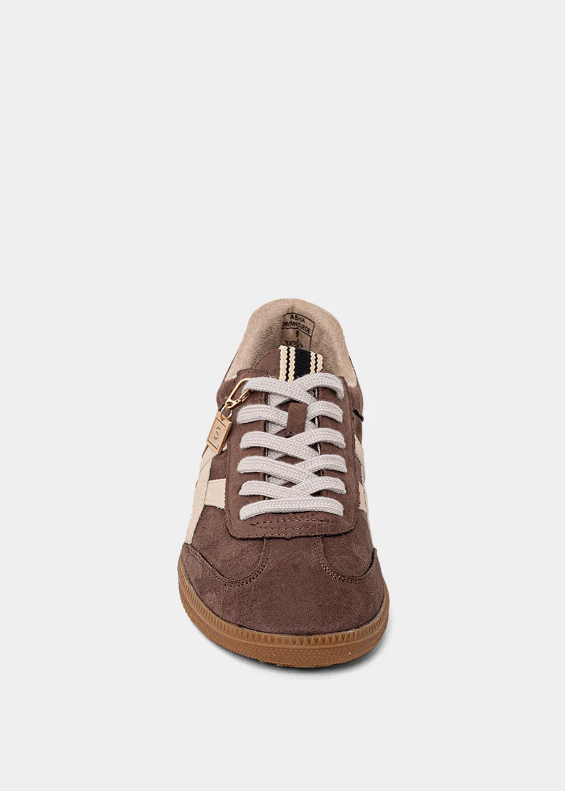 Shushop Sasha Brown Suede Sneaker
