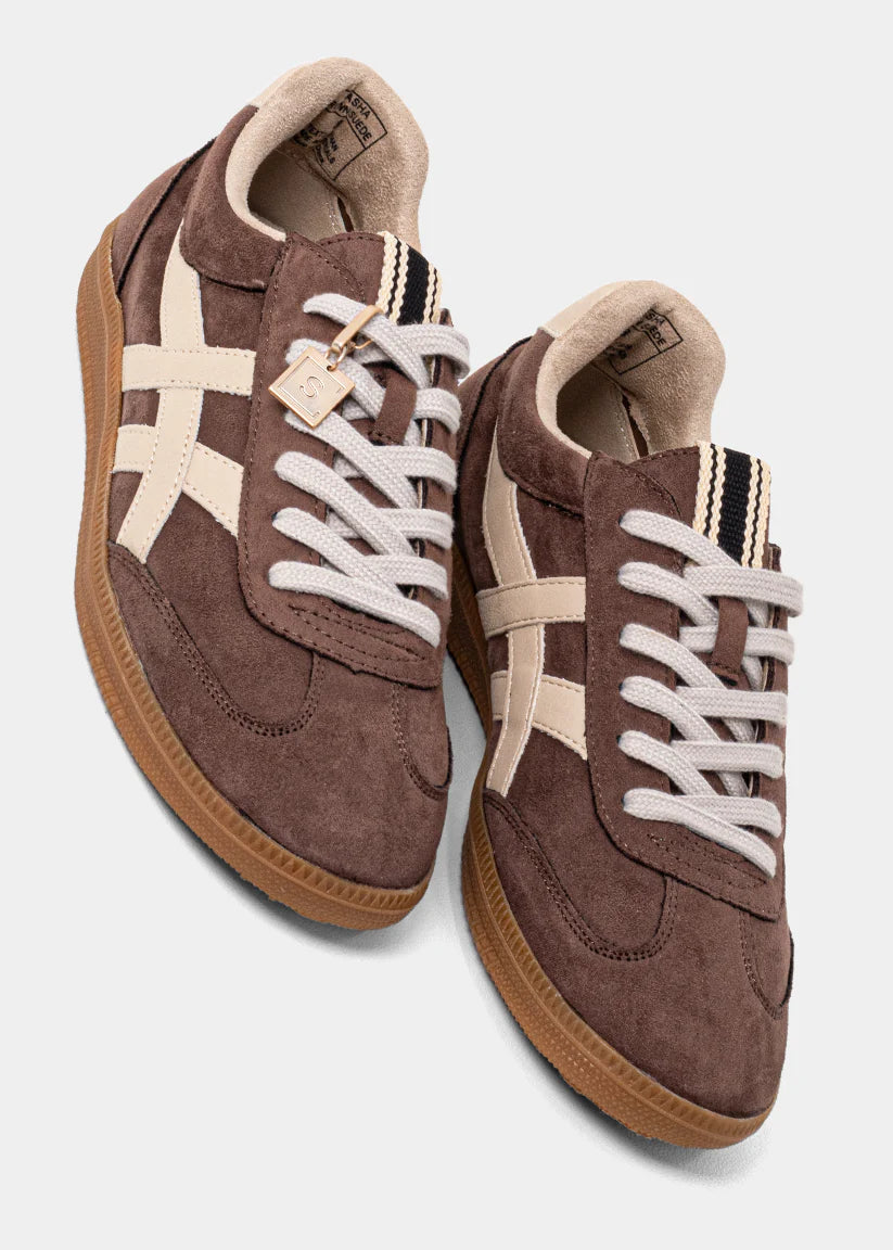 Shushop Sasha Brown Suede Sneaker