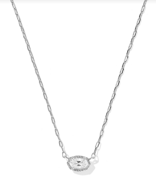 Kendra Scott Silver Mini Elisa Luxe Short Pendant Necklace