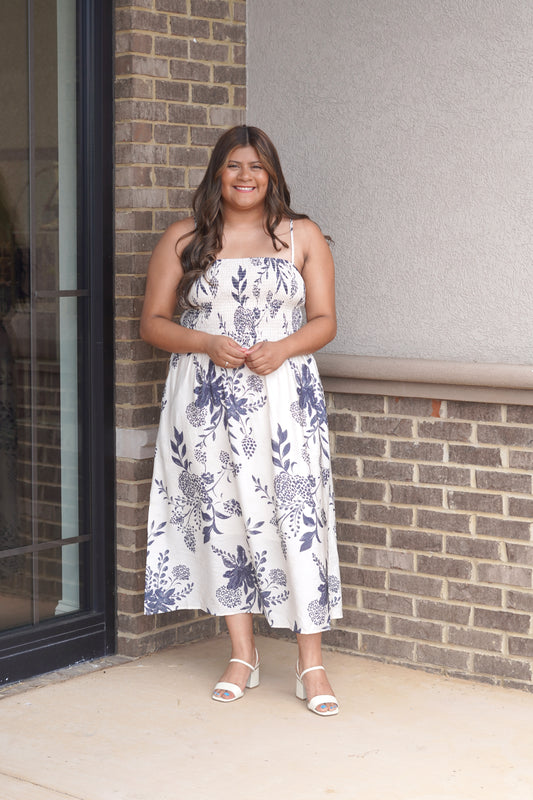 Iris Floral Midi Dress