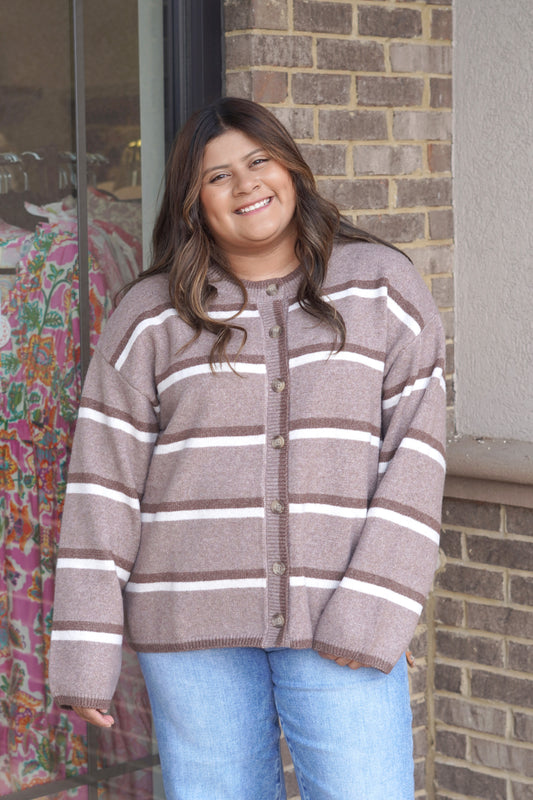 Mocha Latte Striped Sweater