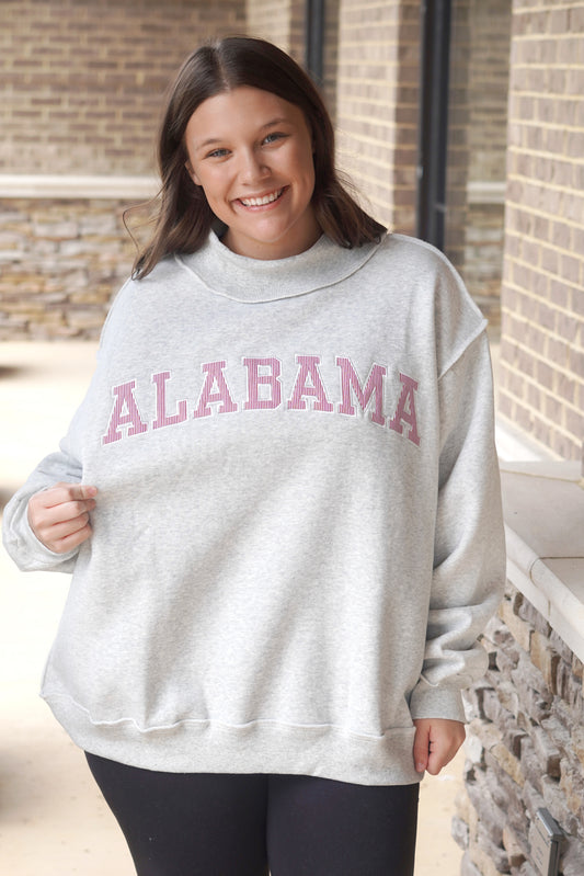 Alabama Embroidered Mockneck