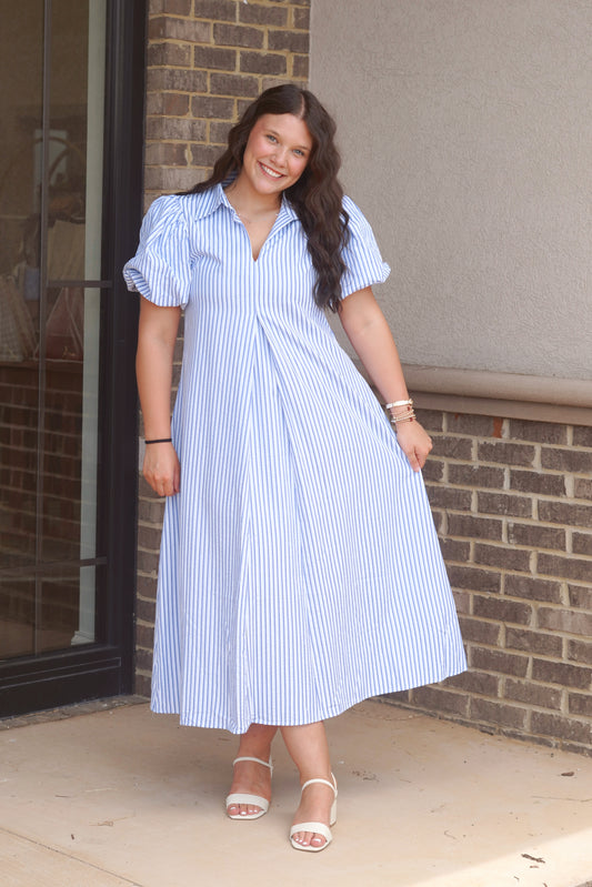 Harbor Stripes Maxi Dress