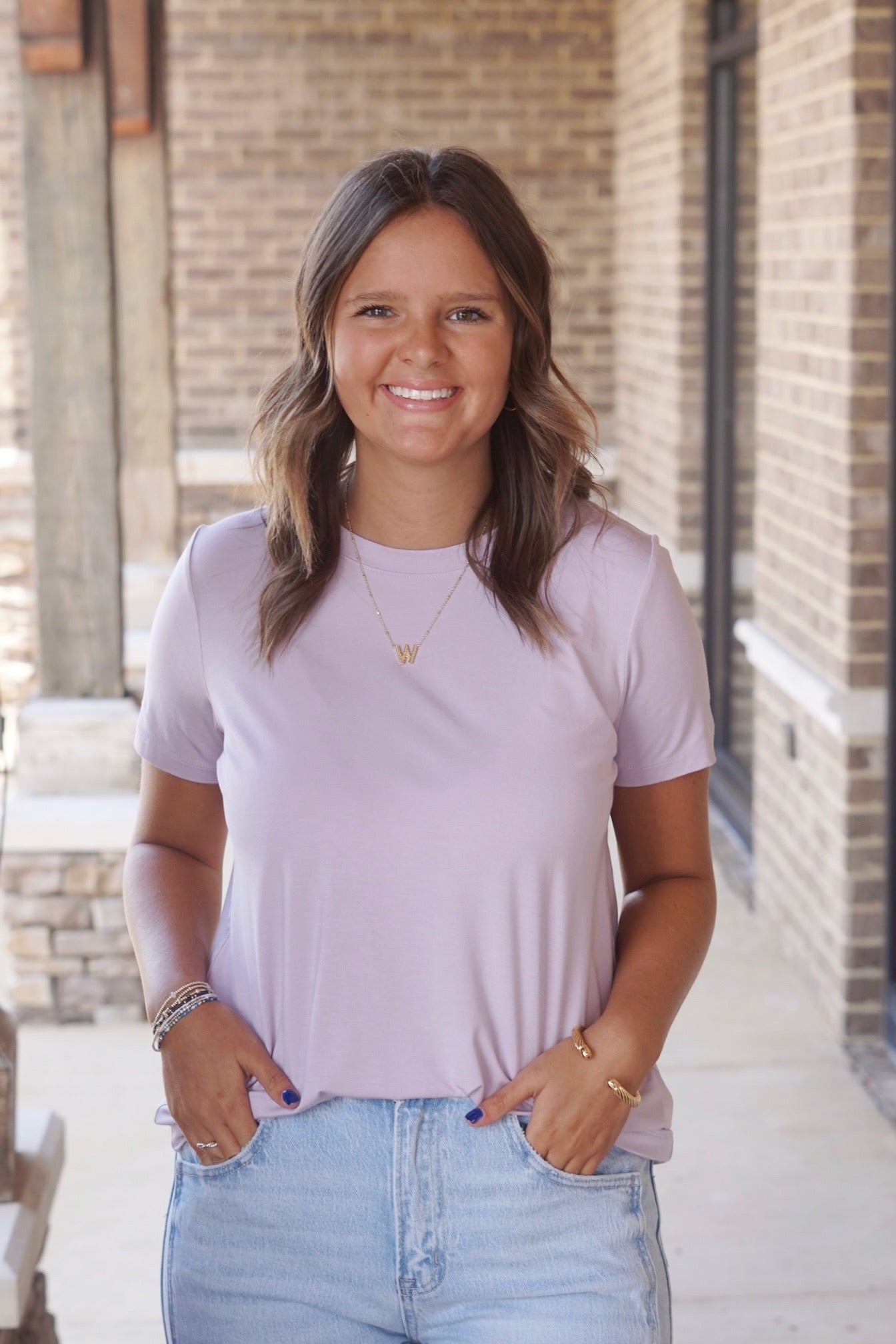  Stella So Soft T-Shirt
Crew Neckline
Short Sleeves
Relaxed Fit
Lavender
Full Length
