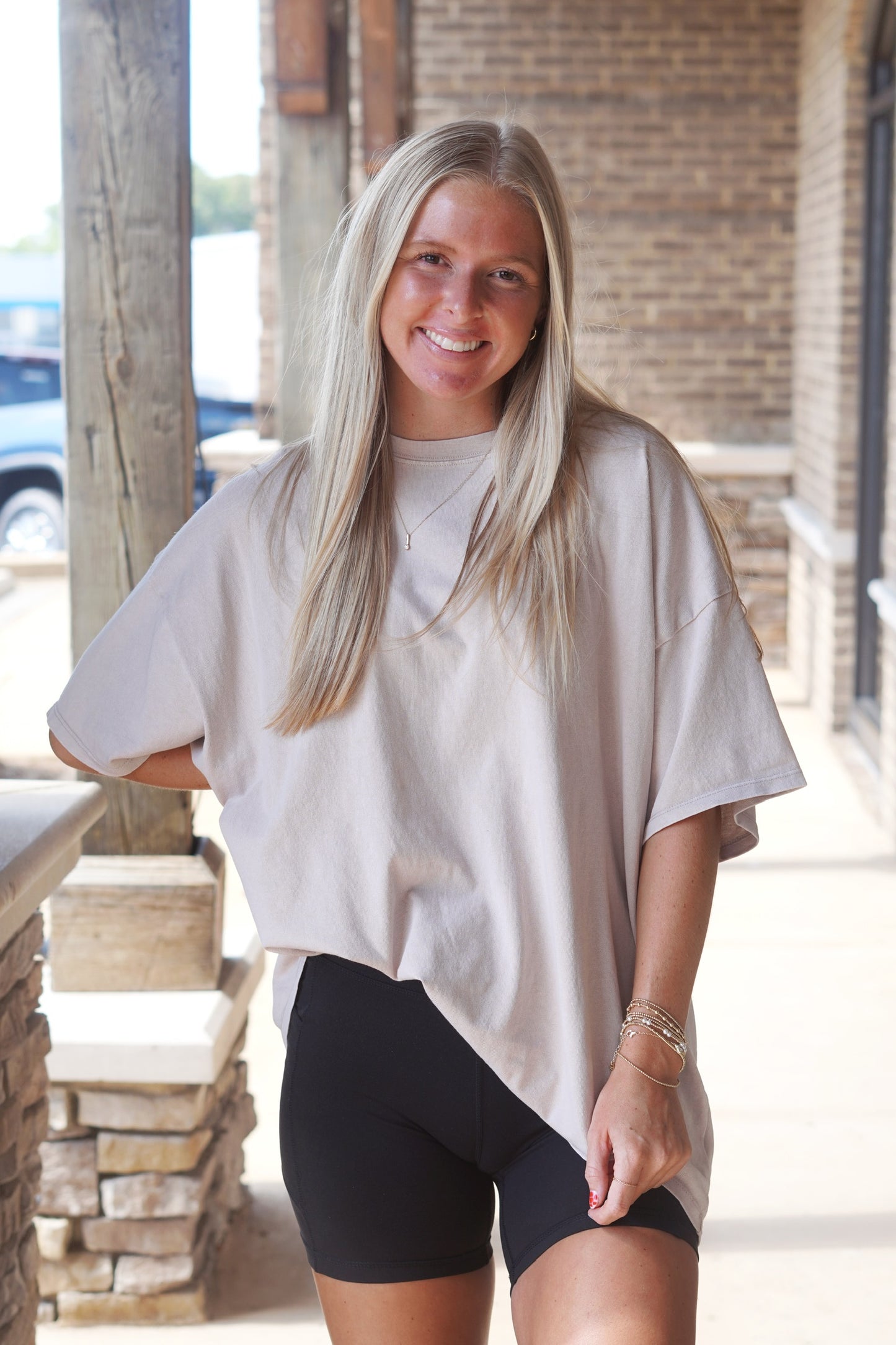 Taupe oversized t-shirt