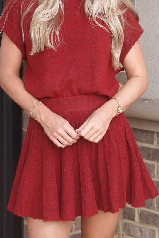 Harlow Knit Pleated Skirt