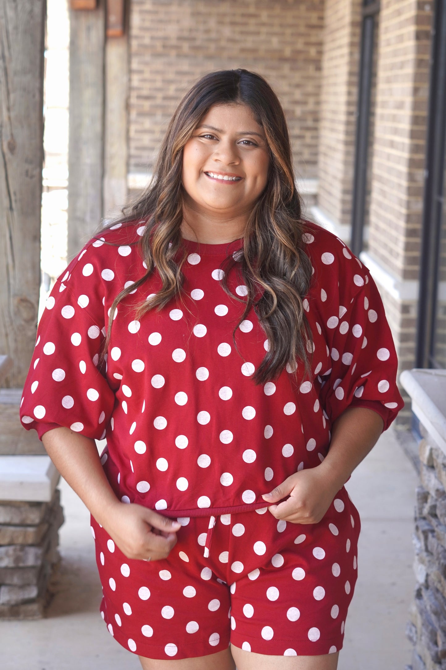 Roxy Red Polka Dot Top