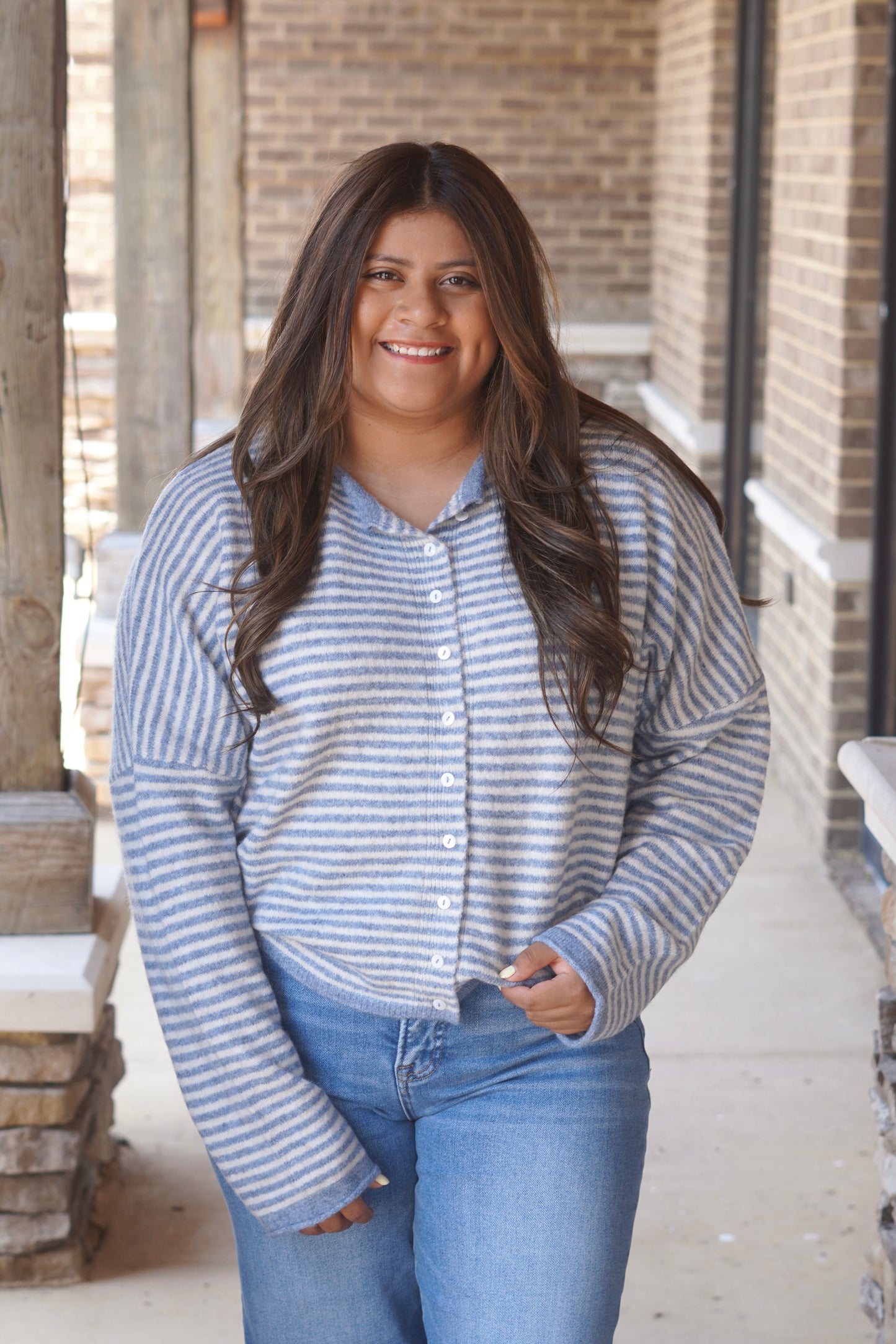 Sailor Striped Blue Sweater