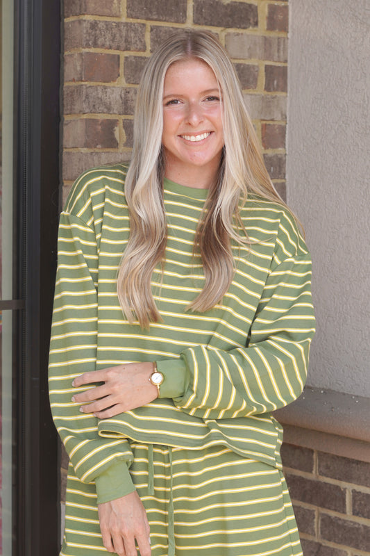 Lime Crush Striped Long Sleeve