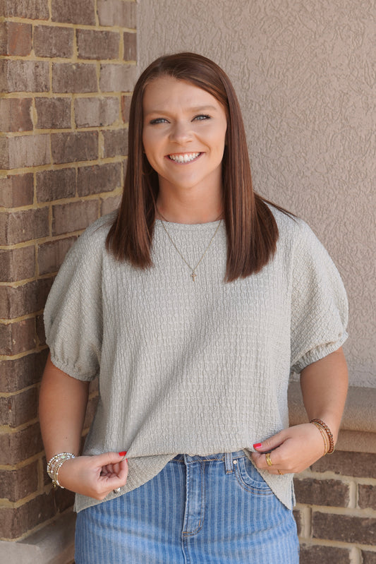 Tay Textured Sage Blouse