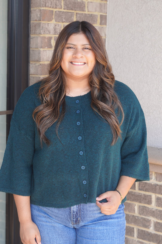 Teddy Short Sleeve Cardigan