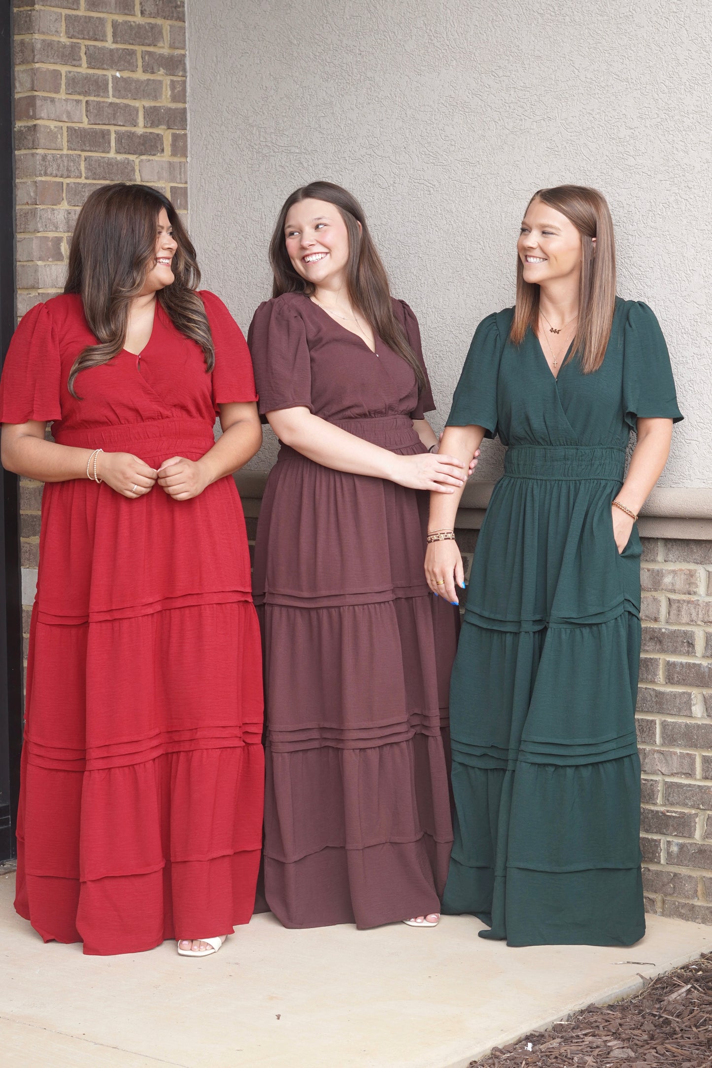 Payton Pintuck Tiered Maxi Dress