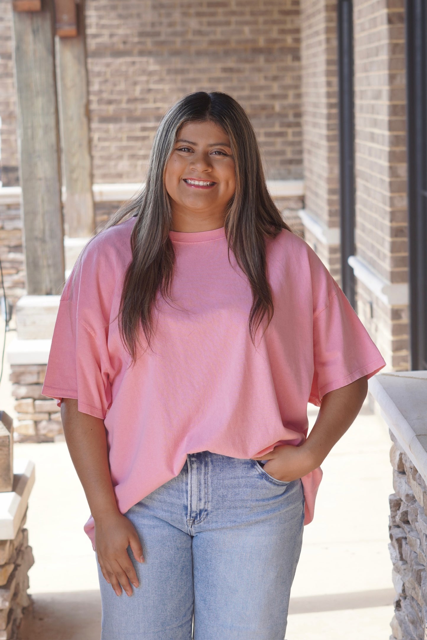 Pink oversized t-shirt