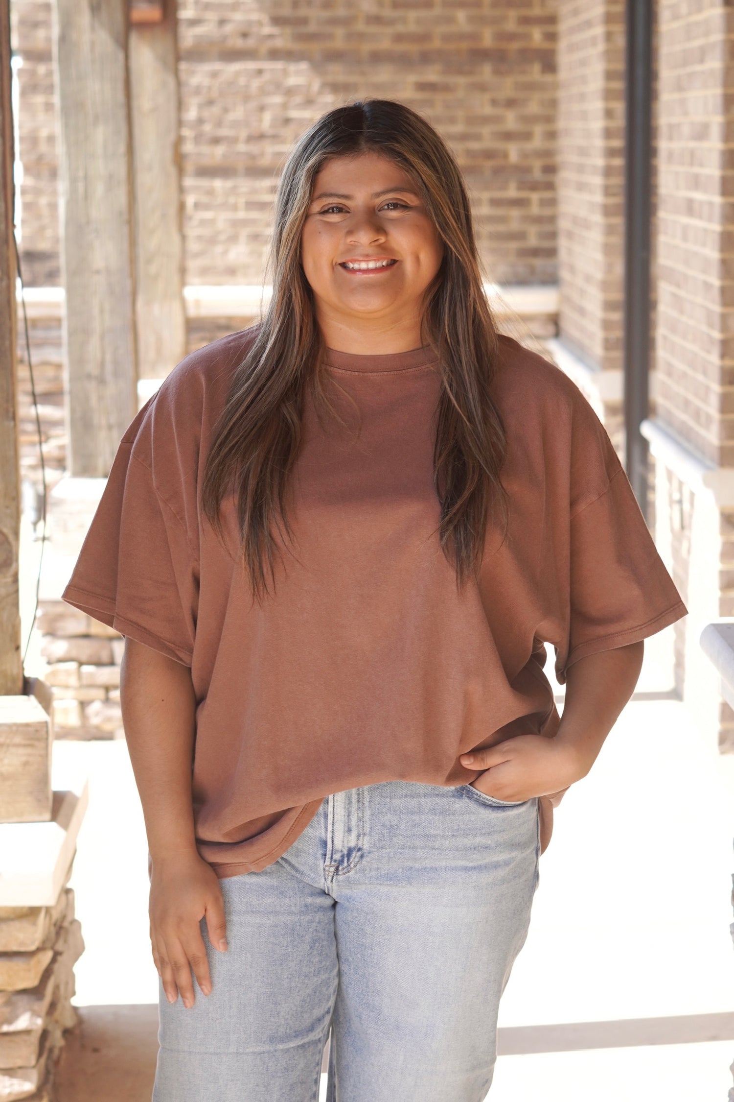 chestnut oversized t-shirt